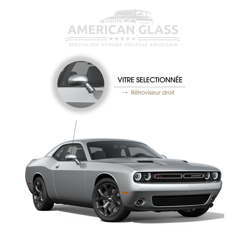 RÉTROVISEUR DROIT NOIR DODGE CHALLENGER 2008-2016