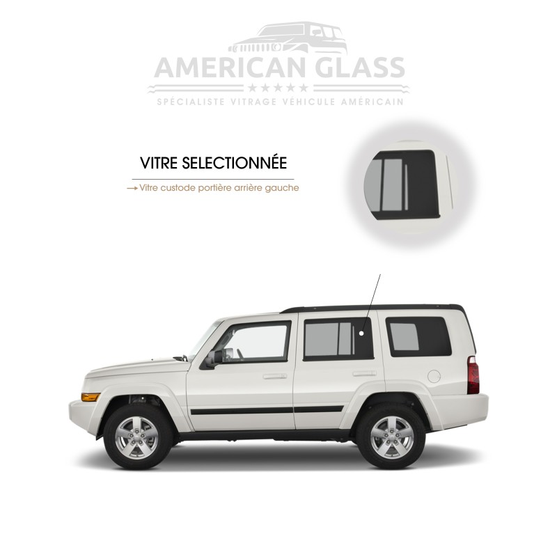 VITRE CUSTODE PORTIÈRE ARRIÈRE GAUCHE JEEP COMMANDER 2006-2010
