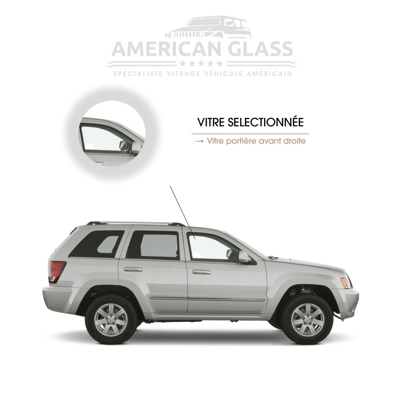 VITRE PORTIÈRE AVANT DROITE JEEP GRAND CHEROKEE 2005-2010