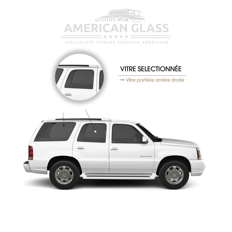 VITRE PORTIÈRE ARRIÈRE DROITE CADILLAC ESCALADE 2000-2002