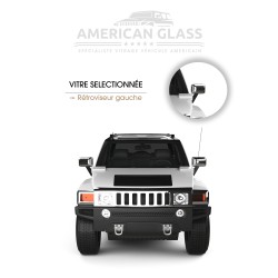 RÉTROVISEUR GAUCHE PLASTIQUE NOIR HUMMER H3 2006-2010