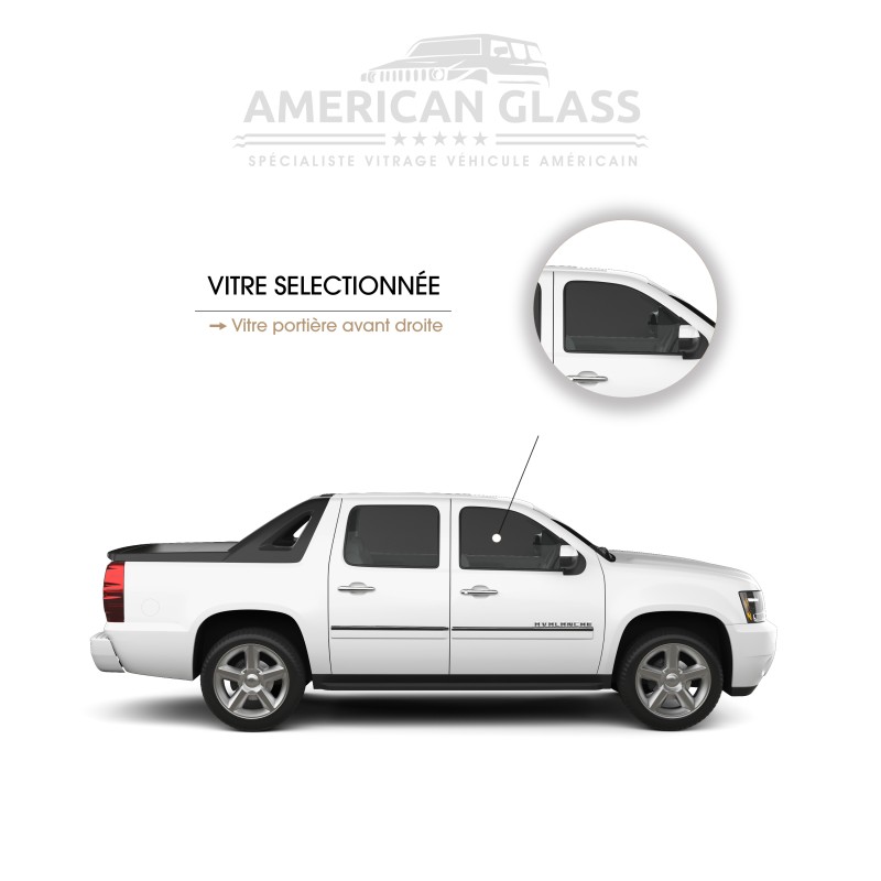 VITRE PORTIÈRE AVANT DROITE CHEVROLET AVALANCHE 2007-2014