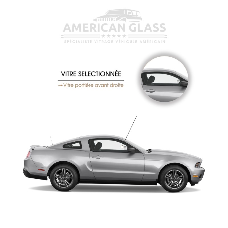 VITRE PORTIÈRE AVANT DROITE FORD MUSTANG 2005-2009