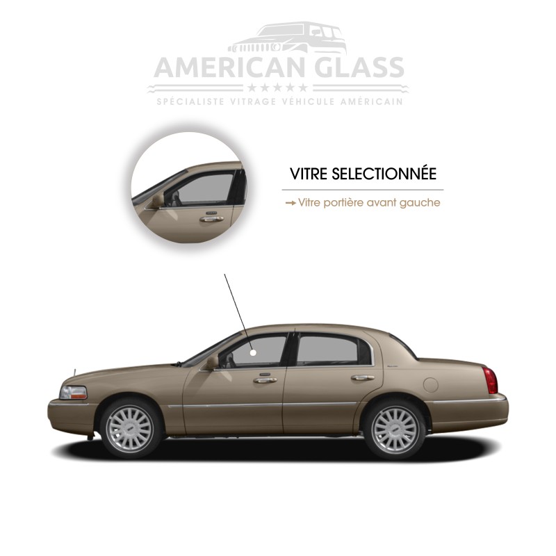 VITRE PORTIÈRE AVANT GAUCHE LINCOLN TOWN CAR 1997-2002