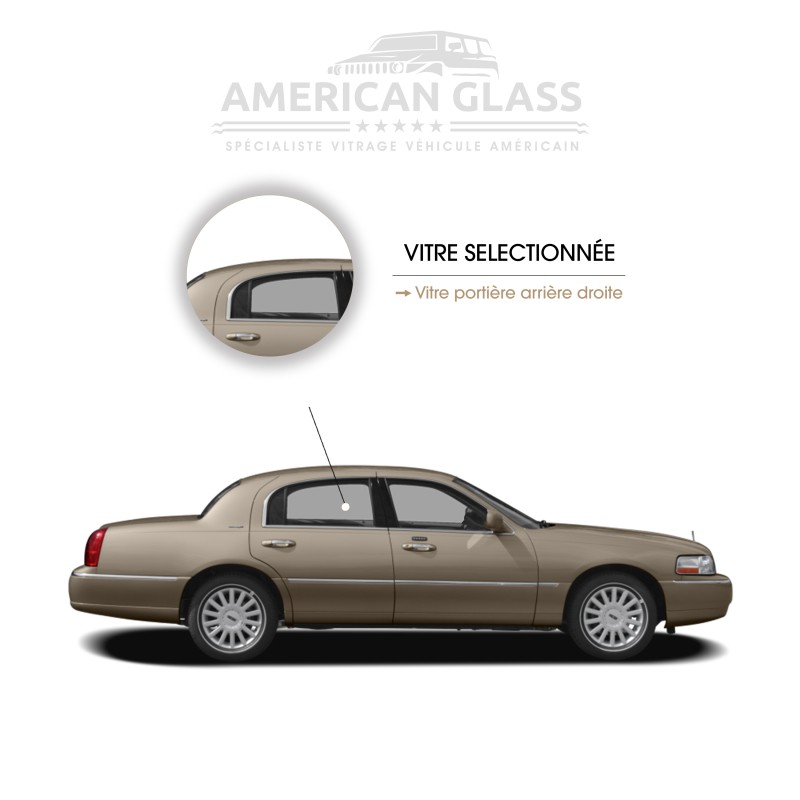 VITRE PORTIÈRE ARRIÈRE DROITE LINCOLN TOWN CAR 1997-2002