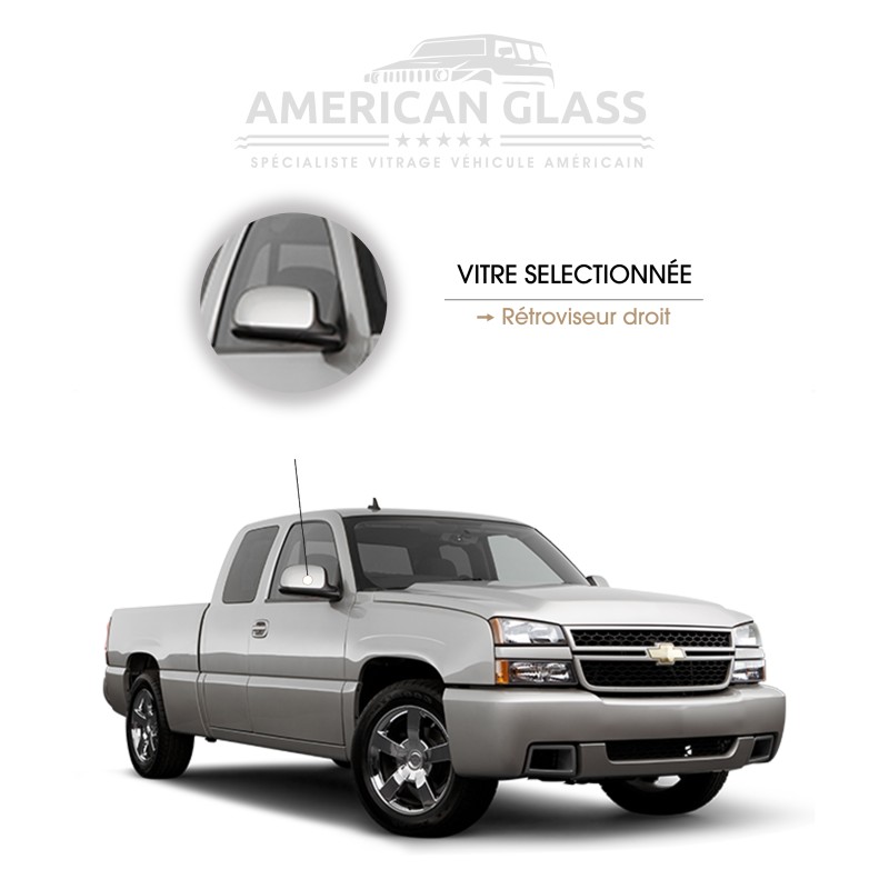 RÉTROVISEUR DROIT PLASTIQUE NOIR CHEVROLET SILVERADO 2001-2006