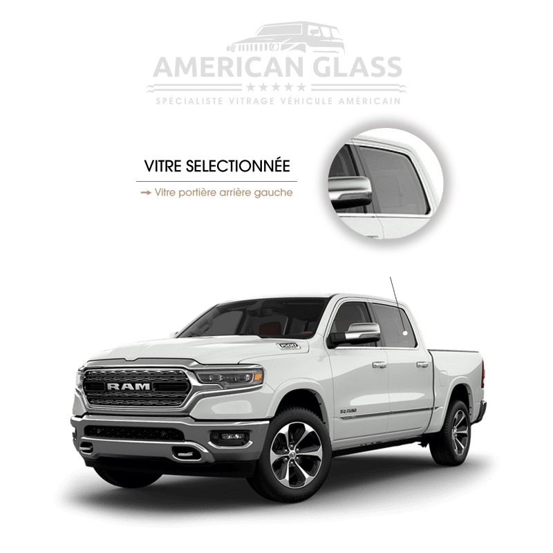 VITRE PORTIÈRE ARRIÈRE GAUCHE QUAD CAB DODGE RAM 1500 2019-2023