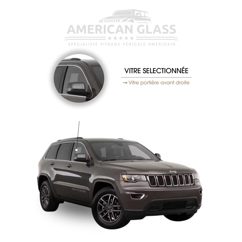 VITRE PORTIÈRE AVANT DROITE JEEP GRAND CHEROKEE 2016-2019