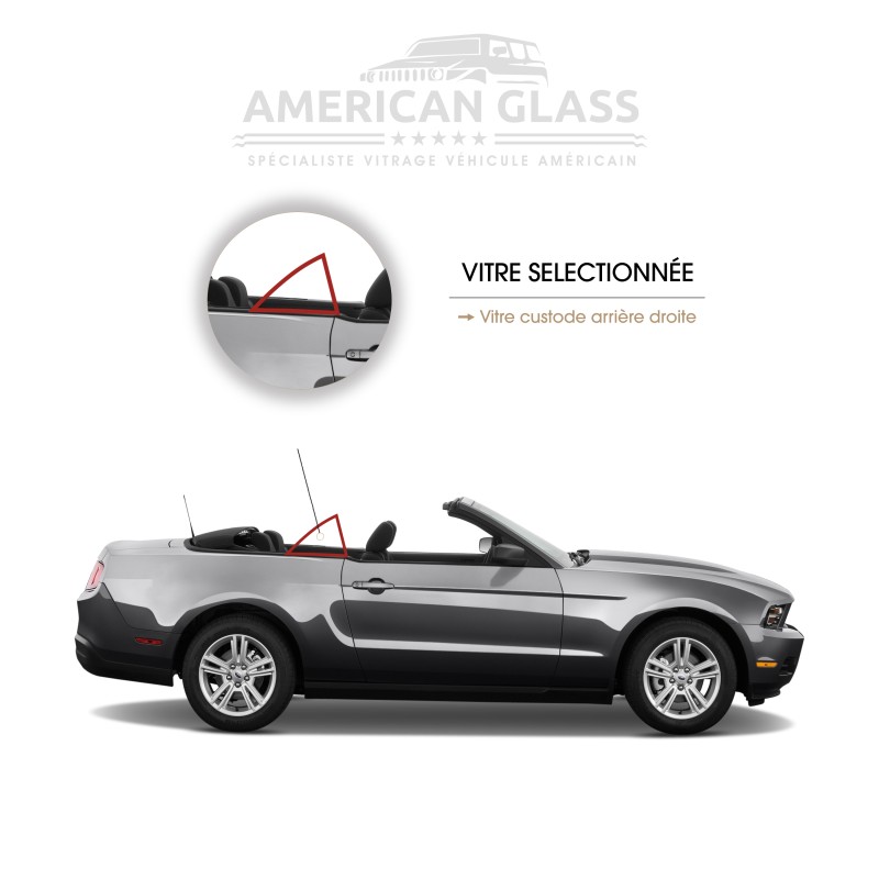 VITRE CUSTODE ARRIÈRE DROITE FORD MUSTANG CABRIOLET 2010-2014