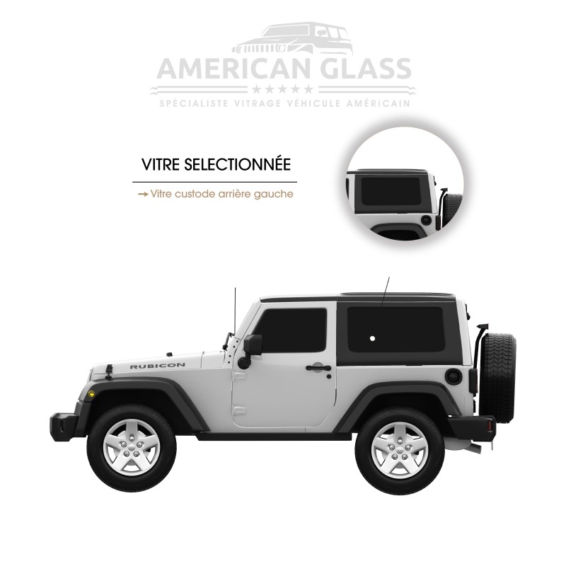 VITRE CUSTODE ARRIÈRE GAUCHE JEEP WRANGLER RUBICON HARDTOP 2018-2023