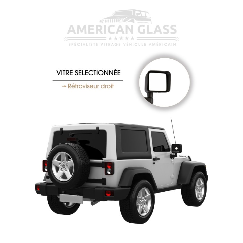 RÉTROVISEUR DROIT JEEP WRANGLER RUBICON HARDTOP 2018-2023