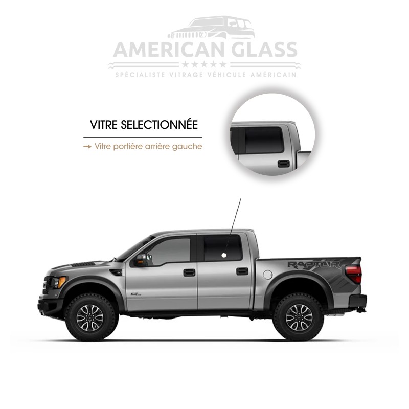 VITRE PORTIÈRE ARRIÈRE GAUCHE FORD F-150 SVT RAPTOR 2010-2015