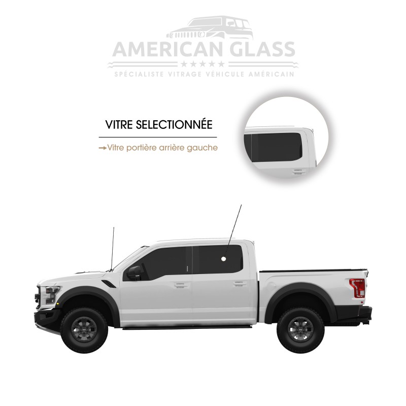 VITRE PORTIÈRE ARRIÈRE GAUCHE FORD F-150 RAPTOR 2016-2021