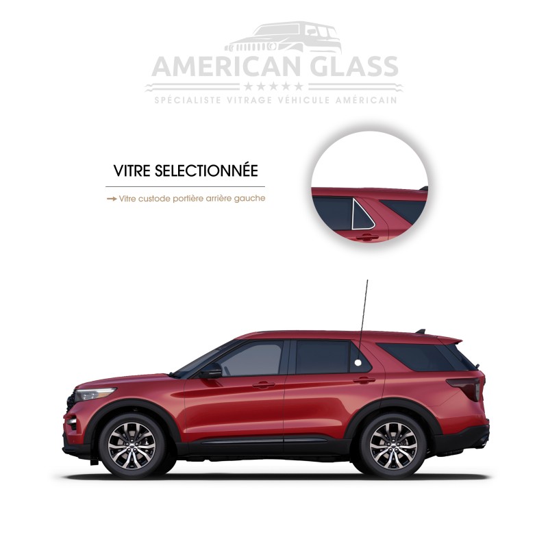 VITRE CUSTODE PORTIÈRE ARRIÈRE GAUCHE FORD EXPLORER 2019-2023