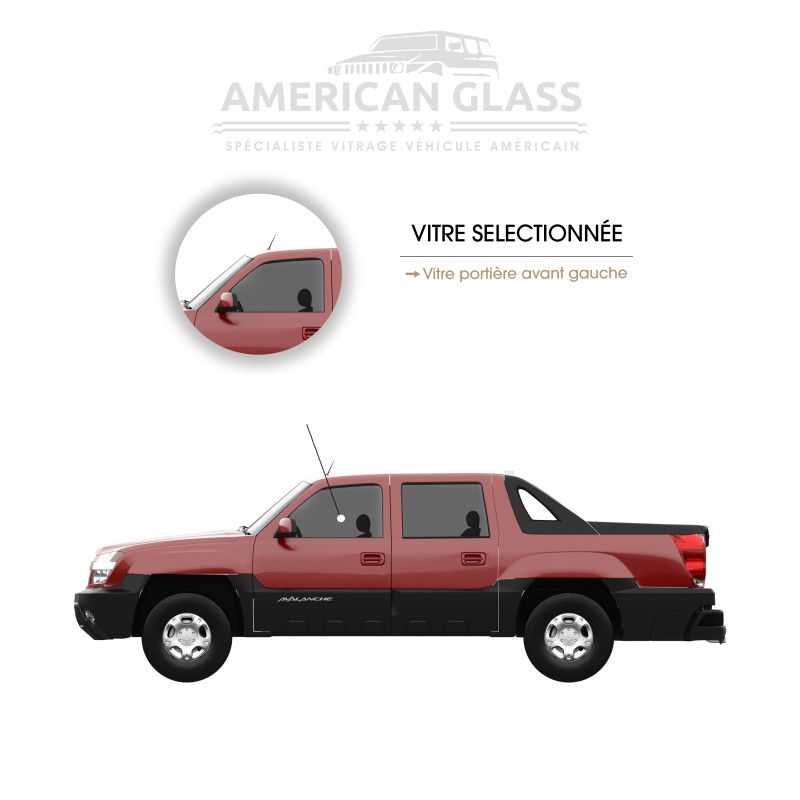 VITRE PORTIÈRE AVANT GAUCHE CHEVROLET AVALANCHE 2000-2002