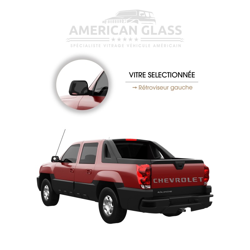 RÉTROVISEUR GAUCHE EN PLASTIQUE NOIR CHEVROLET AVALANCHE 2003-2006