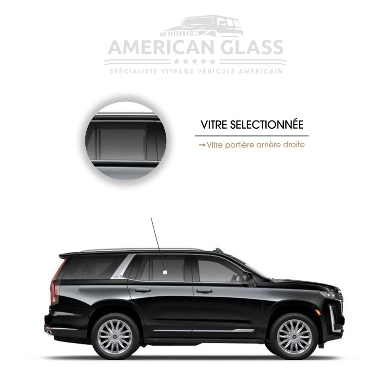 VITRE PORTIÈRE ARRIÈRE DROITE CADILLAC ESCALADE 2021- 2024