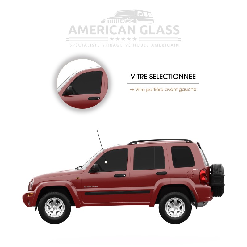 VITRE PORTIÈRE AVANT GAUCHE JEEP CHEROKEE KJ 2002-2009