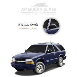 RÉTROVISEUR GAUCHE EN PLASTIQUE NOIR CHEVROLET BLAZER ZR 1995-2005