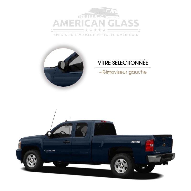 RÉTROVISEUR GAUCHE EN PLASTIQUE CHEVROLET SILVERADO EXTENDED CAB 2007-2014