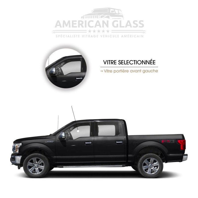 VITRE PORTIÈRE AVANT GAUCHE FORD F-150 CREW CAB 2015-2020