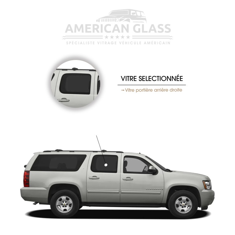 VITRE PORTIÈRE ARRIÈRE DROITE CHEVROLET SUBURBAN 2007-2014