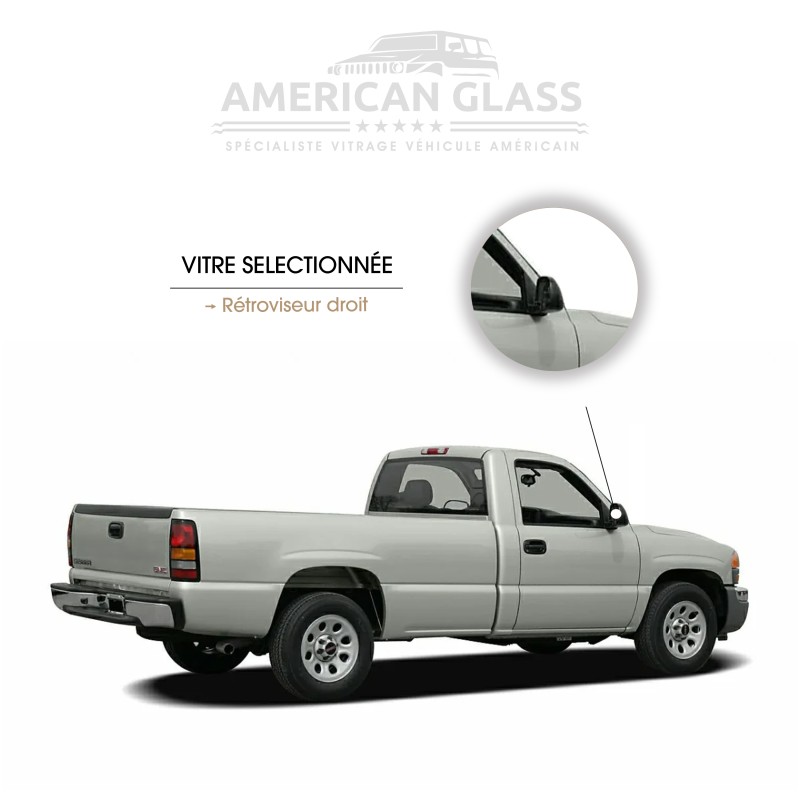 RÉTROVISEUR DROIT EN PLASTIQUE GMC SIERRA 1998-2007