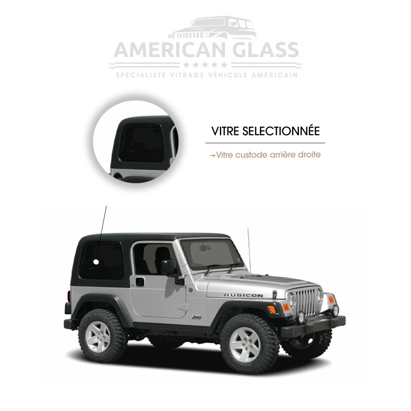 VITRE CUSTODE ARRIÈRE DROITE JEEP WRANGLER 3 PORTES 1997-2006