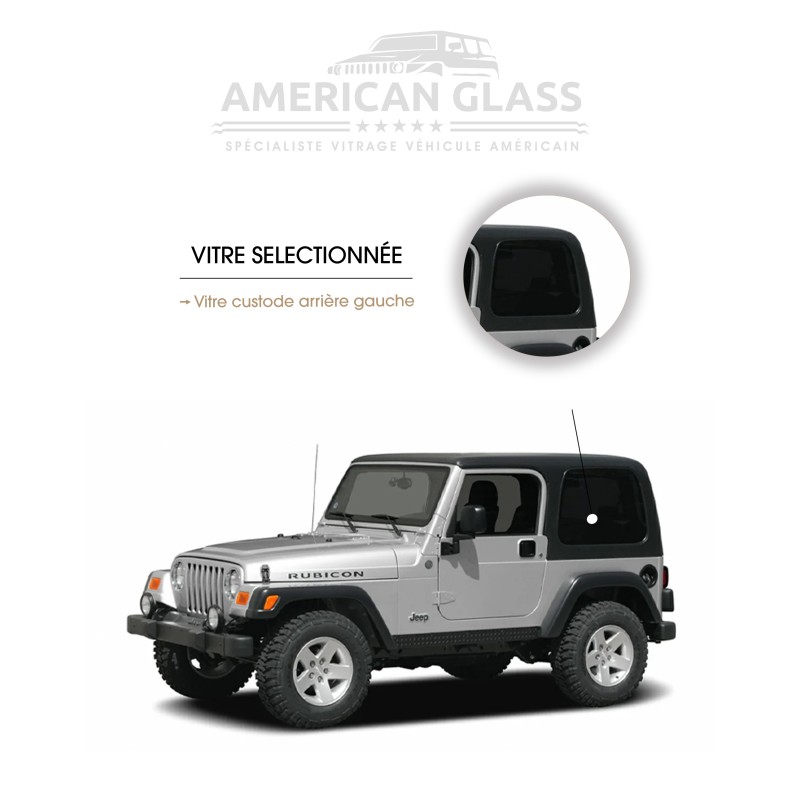 VITRE CUSTODE ARRIÈRE GAUCHE JEEP WRANGLER 3 PORTES 1997-2006