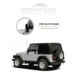 RÉTROVISEUR GAUCHE PLASTIQUE JEEP WRANGLER 3 PORTES 1997-2006