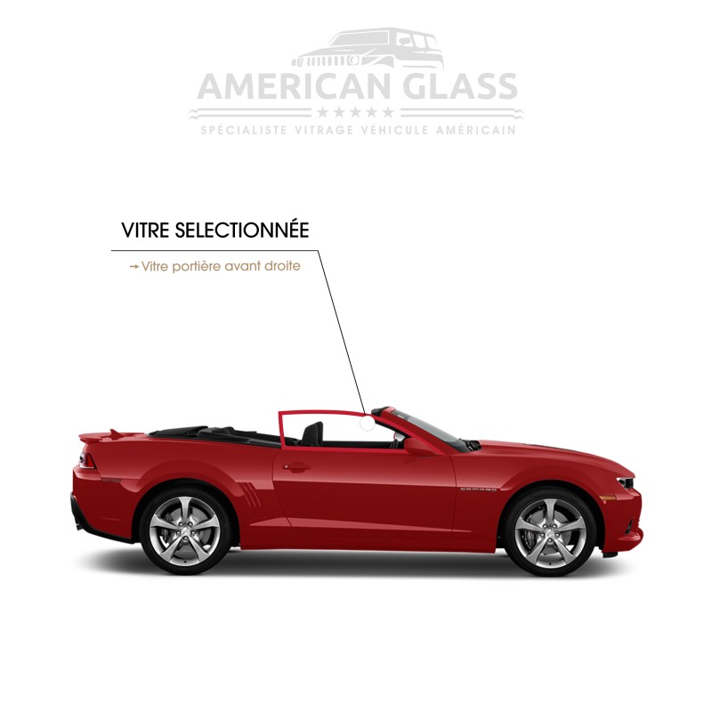 VITRE PORTIÈRE AVANT DROITE CHEVROLET CAMARO CONVERTIBLE 2014-2015