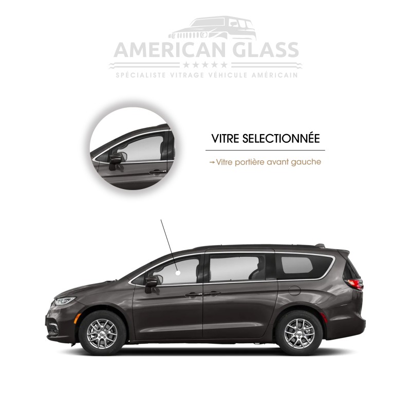 VITRE PORTIÈRE AVANT GAUCHE CHRYSLER PACIFICA 2022-2024