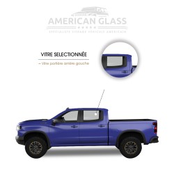 VITRE PORTIÈRE ARRIÈRE GAUCHE CHEVROLET SILVERADO CREW CAB 2017-2024