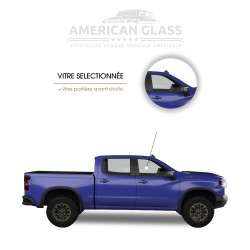 VITRE PORTIÈRE AVANT DROITE CHEVROLET SILVERADO CREW CAB 2017-2024