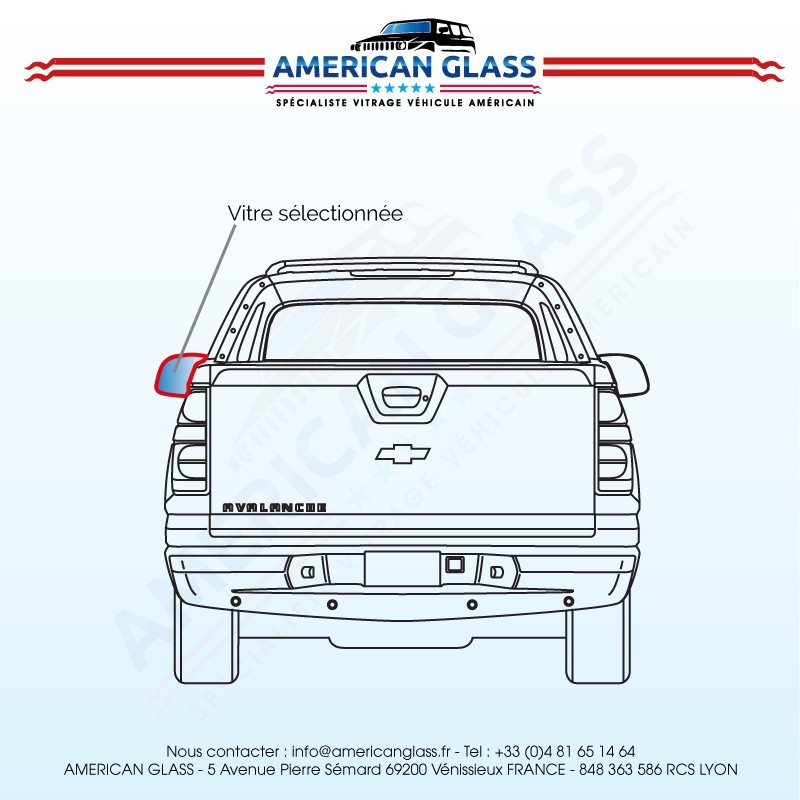 Chevrolet Avalanche R 201 Troviseur Gauche A Peindre